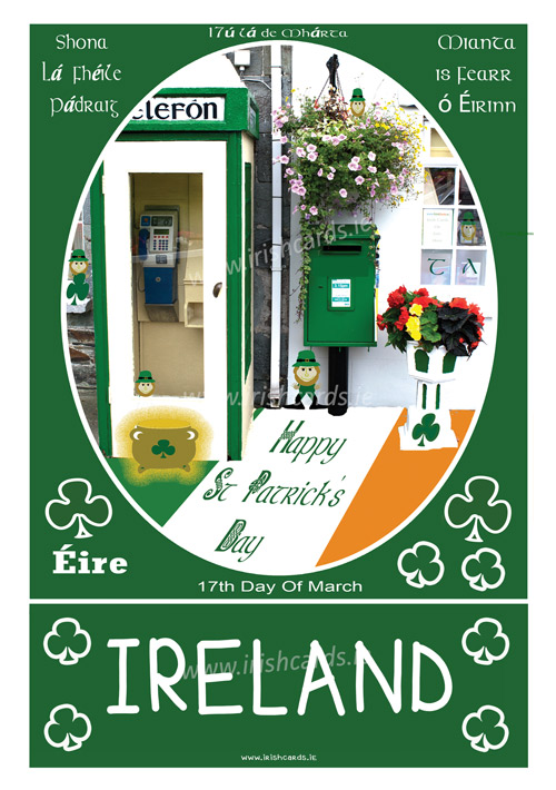 St Patrick's Day - Old Telephone Box - Ireland